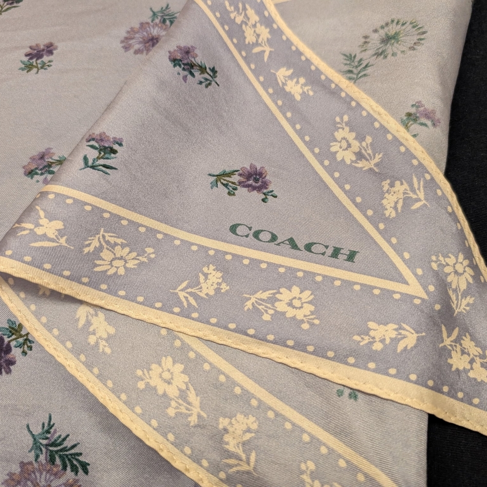 Coach Floral Silk Scarf